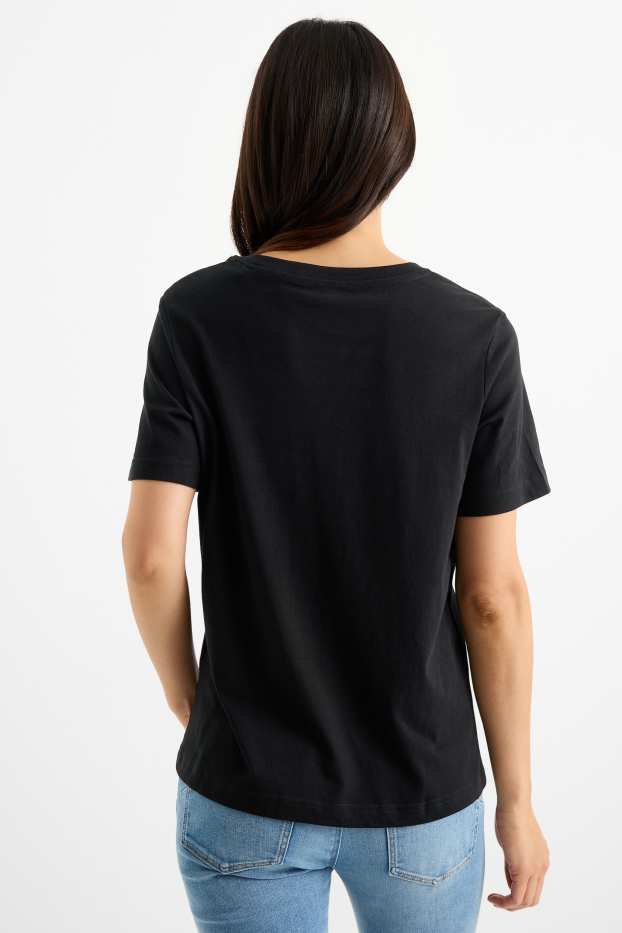 Dames - T-shirt - regular fit - zwart