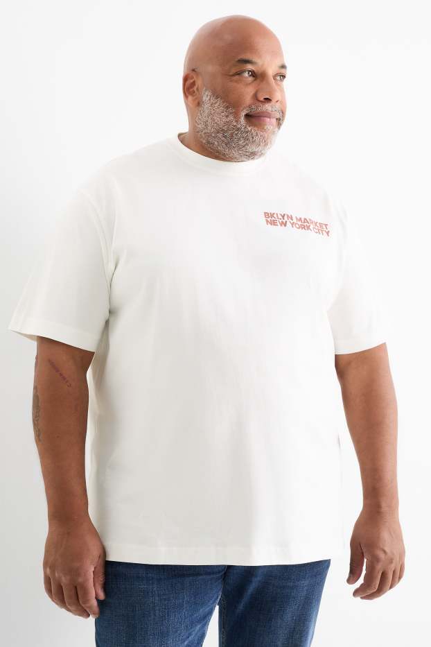 Herren - T-Shirt - Relaxed Fit - weiß
