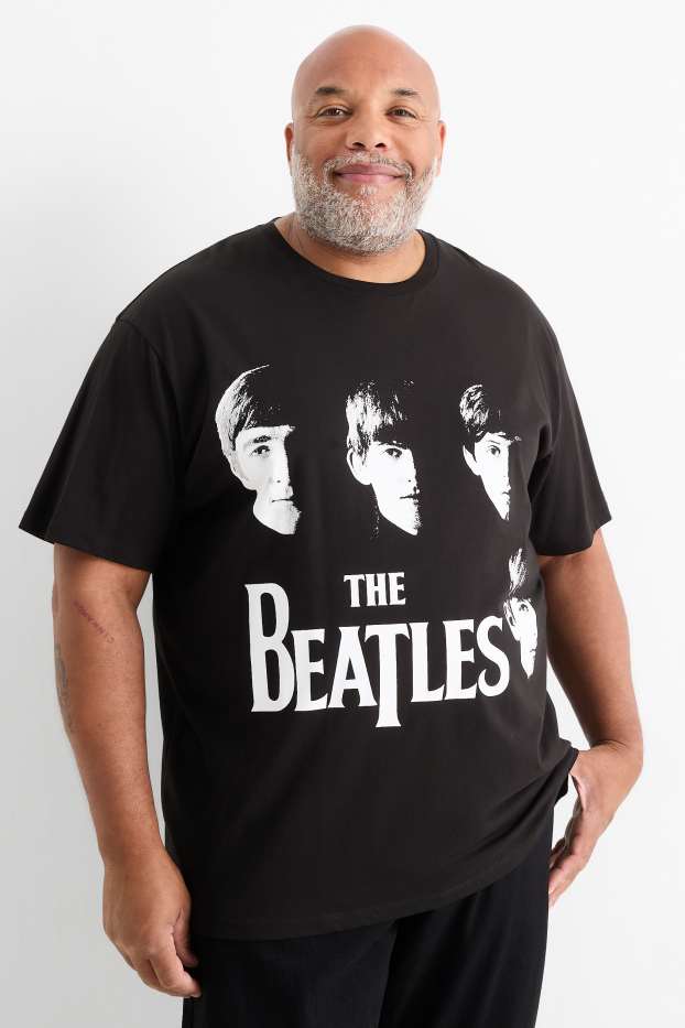 Hommes - T-shirt - relaxed fit - The Beatles - noir