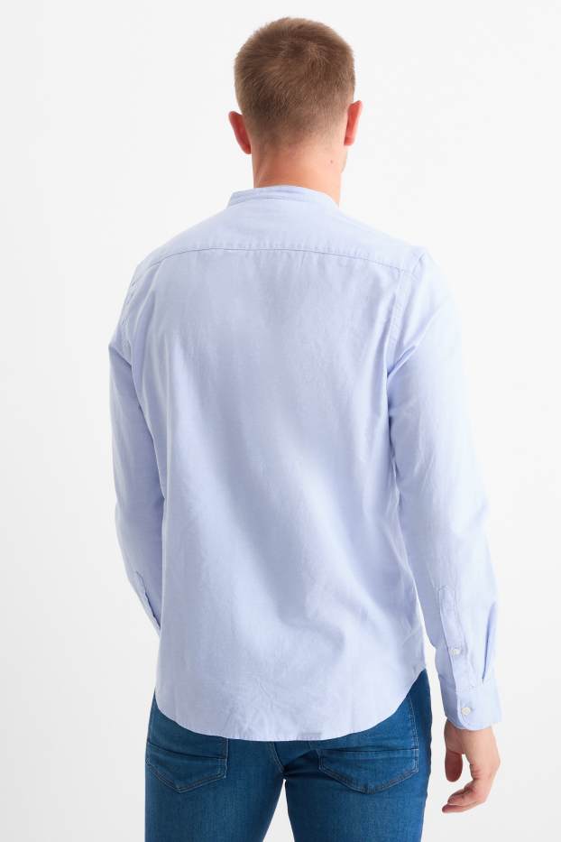 Home - Camisa - regular fit - coll alçat - blau clar