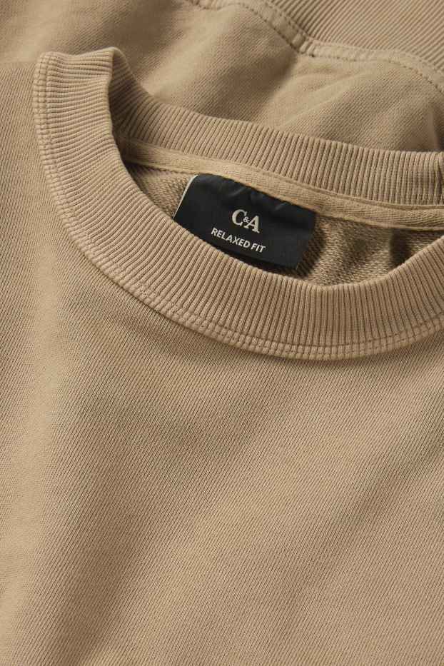 Bărbați - Bluză de molton - maro deschis