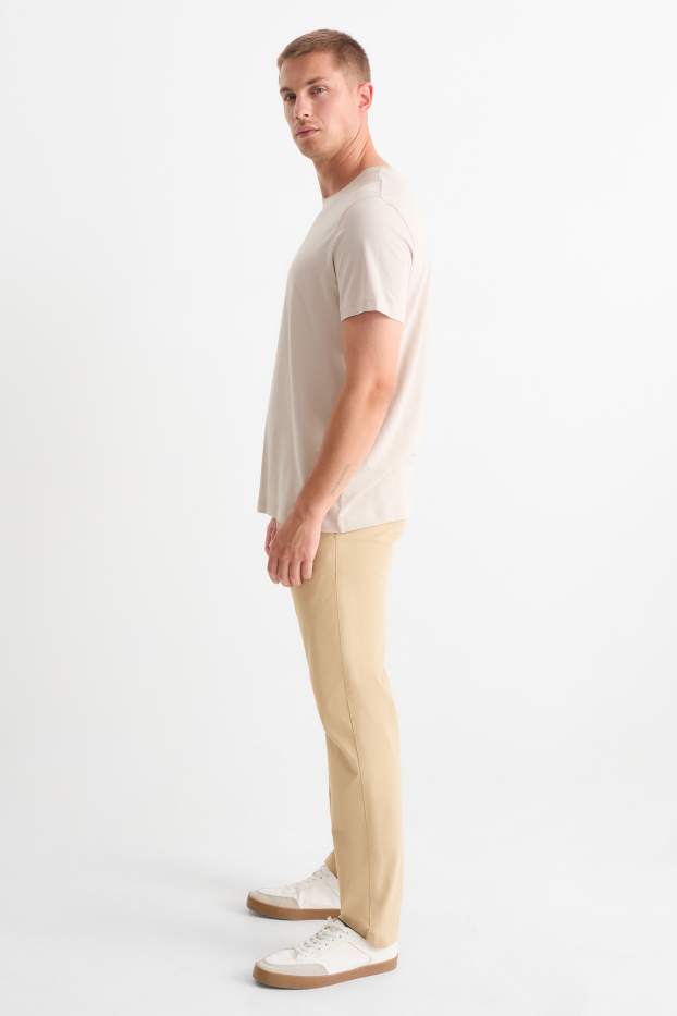 Pánské - Kalhoty chino - regular fit - béžová