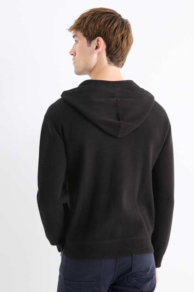 Hommes - Pull à capuche - noir