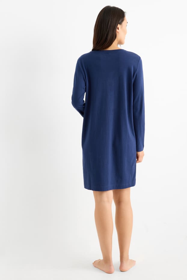Dames - Nachthemd - donkerblauw