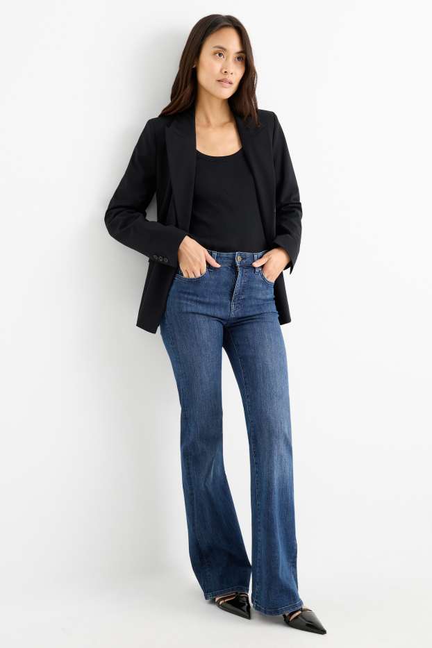Dona - Flared Jeans - mid waist - texà blau