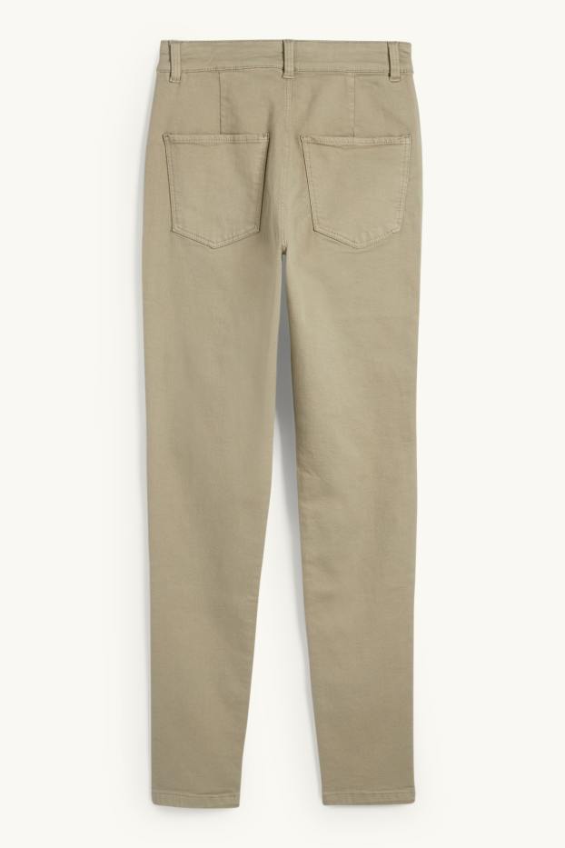 Femmes - Jegging jean - high waist - beige clair