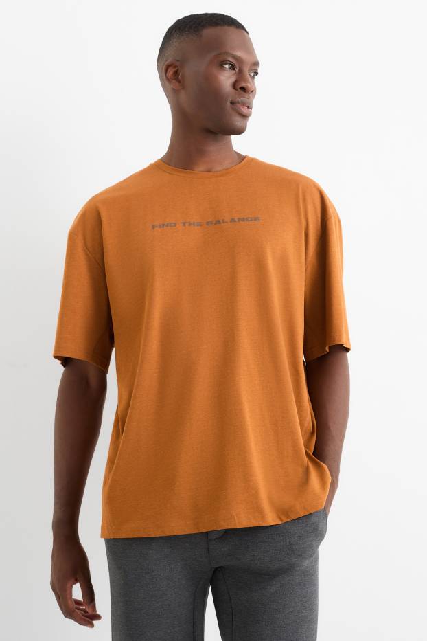 Uomo - T-shirt sportiva - arancio scuro