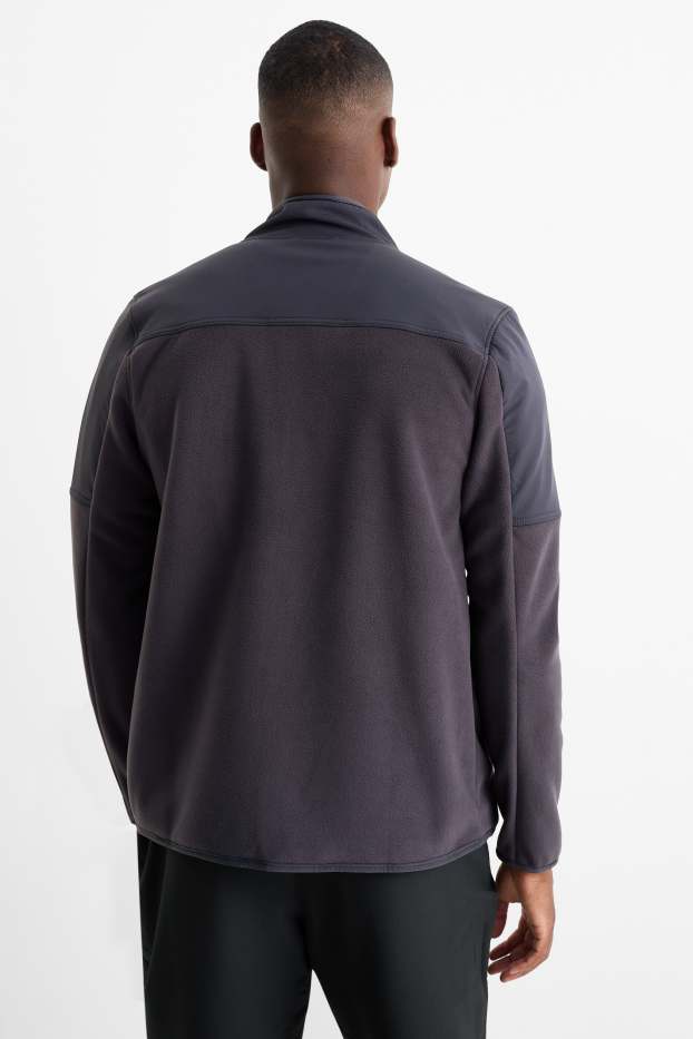 Home - Jaqueta de teixit polar - blau fosc