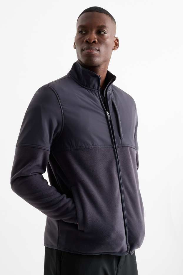 Home - Jaqueta de teixit polar - blau fosc