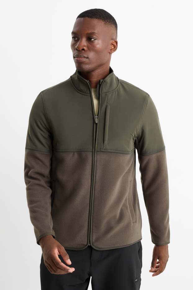 Uomo - Giacca di pile - verde scuro