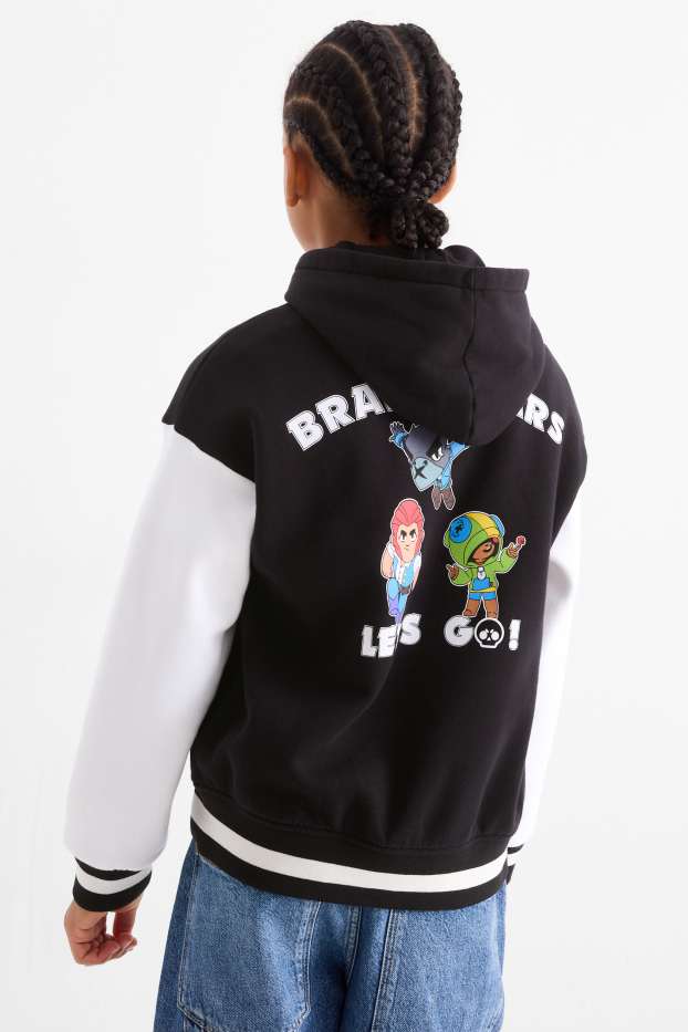 Kinderen: jongens - Brawl Stars - collegejas met capuchon - zwart