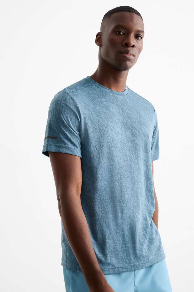 Hombre - Camiseta funcional - con textura - azul