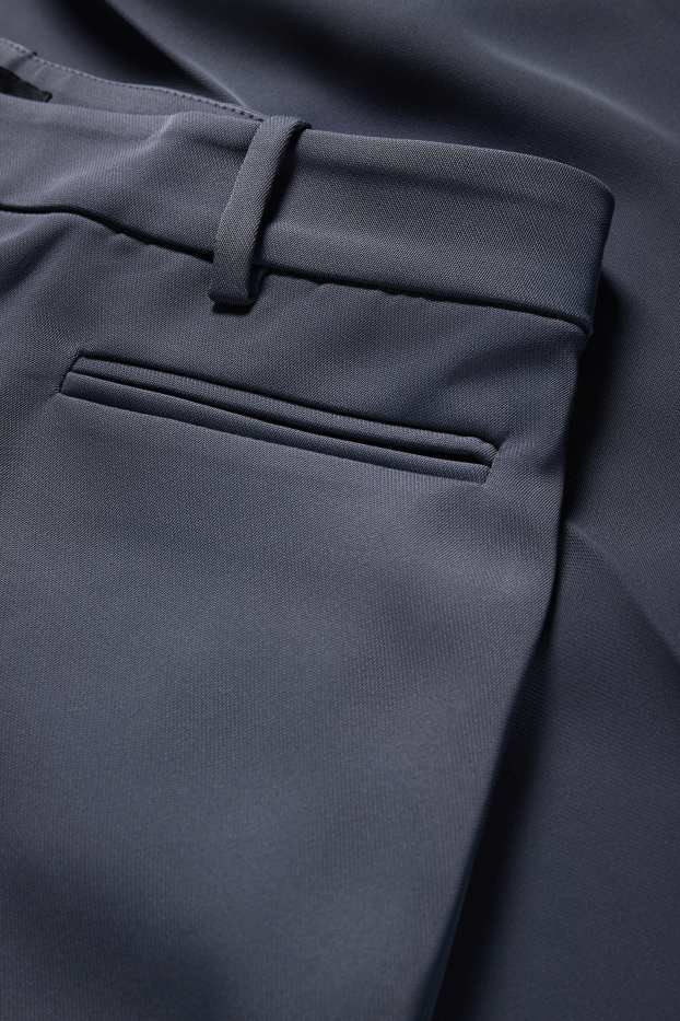 Femei - Pantaloni office - talie înaltă - relaxed fit - albastru închis