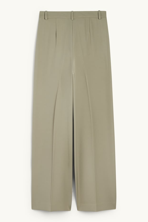 Dona - Pantalons formals - high waist - relaxed fit - caqui