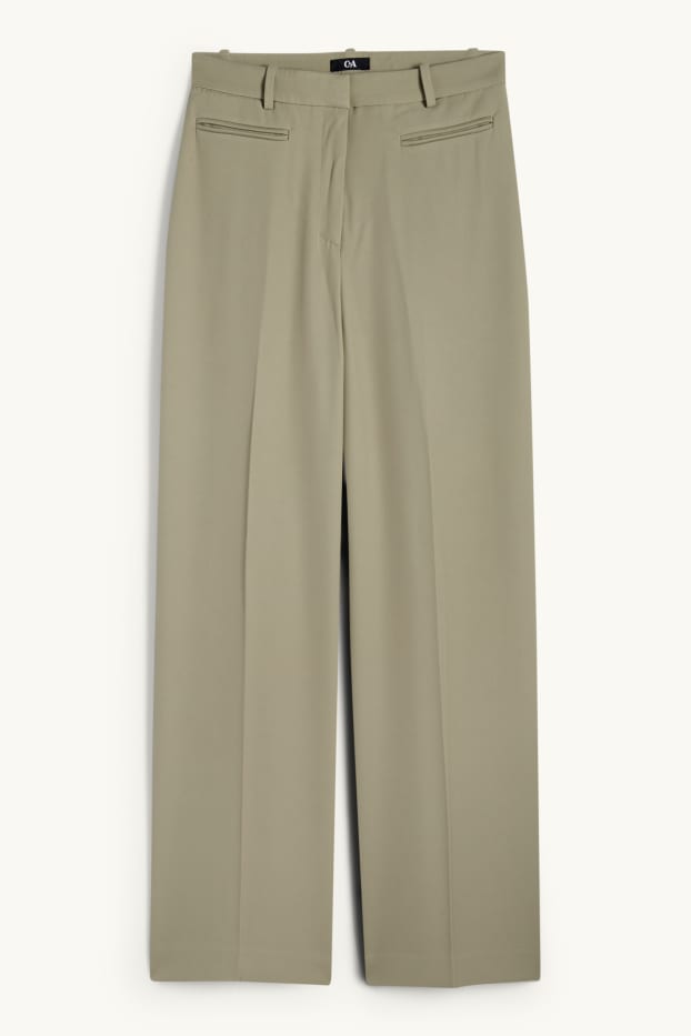 Dona - Pantalons formals - high waist - relaxed fit - caqui