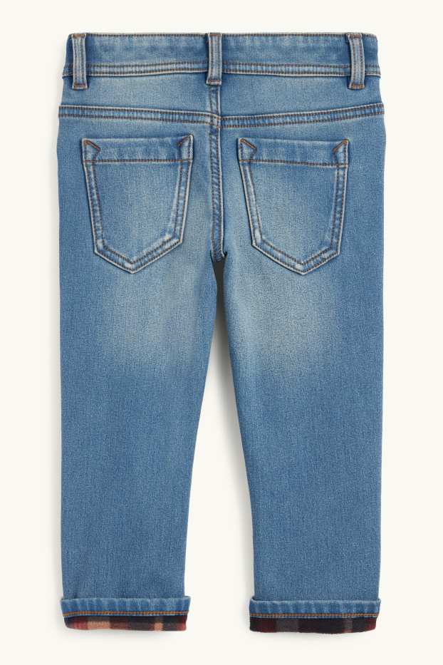 Kinder Buben - Slim Jeans - Thermojeans - jeansblau