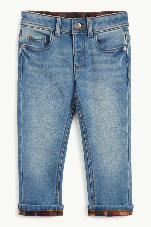 Kinder Buben - Slim Jeans - Thermojeans - jeansblau