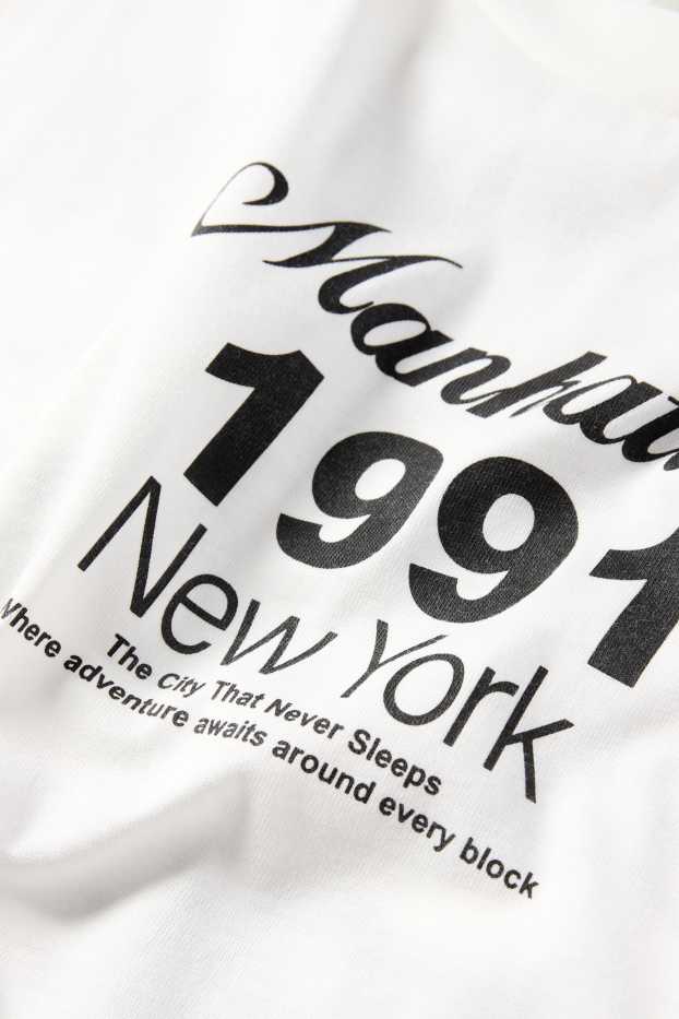Children Girls - New York - short sleeve T-shirt - white