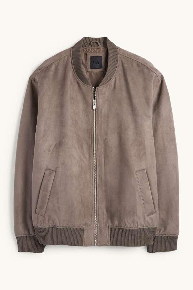 Hombre - Cazadora bomber - antelina - topo