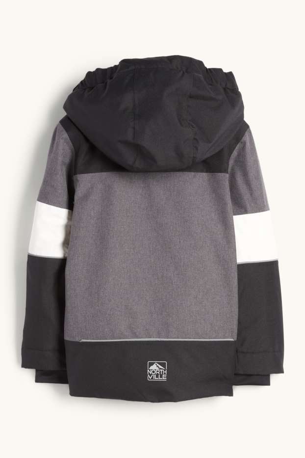 Nen - Jaqueta d’esquí amb caputxa - impermeable - gris fosc