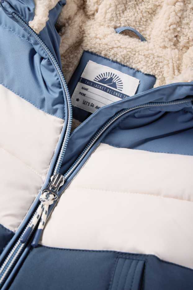 Bebés niños - Zorro - chaqueta acolchada con capucha para bebé - azul oscuro