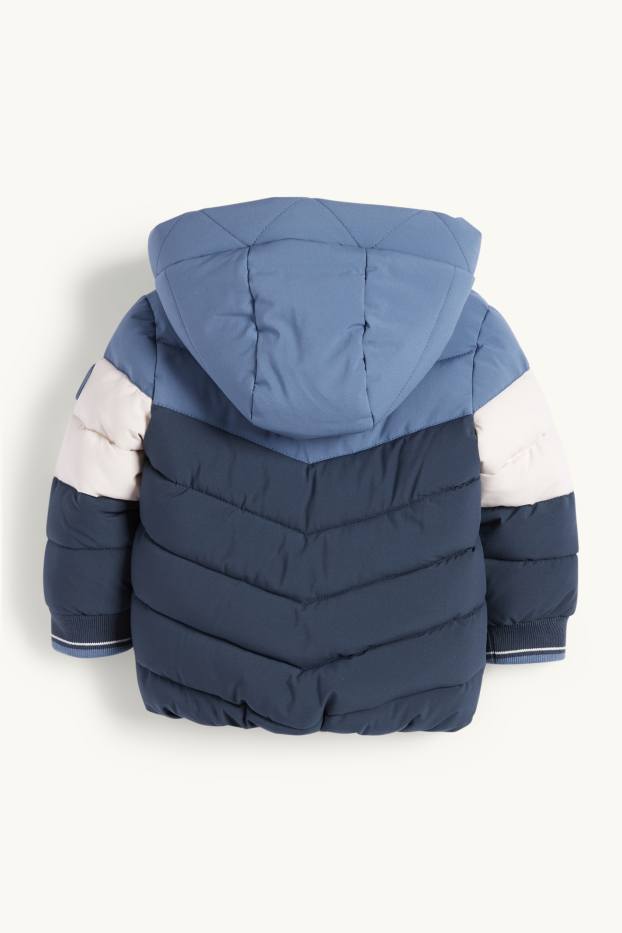 Bebés niños - Zorro - chaqueta acolchada con capucha para bebé - azul oscuro
