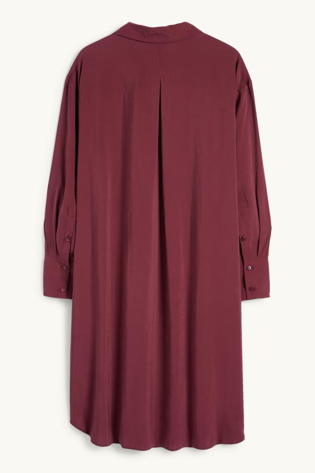 Femmes - Robe-chemisier - bordeaux