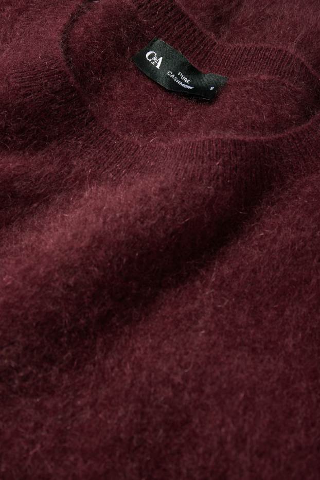Damen - Kaschmir-Pullover - bordeaux