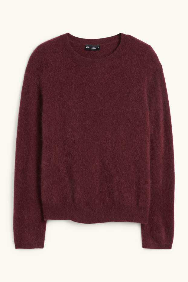 Damen - Kaschmir-Pullover - bordeaux