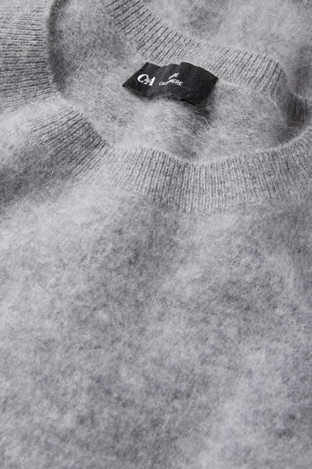 Damen - Kaschmir-Pullover - grau