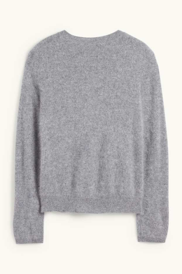 Damen - Kaschmir-Pullover - grau
