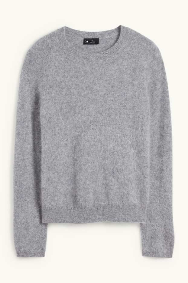 Damen - Kaschmir-Pullover - grau