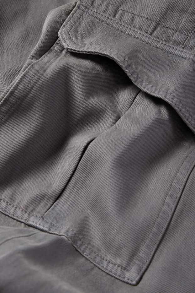 Men - Cargo trousers - relaxed fit - dark gray