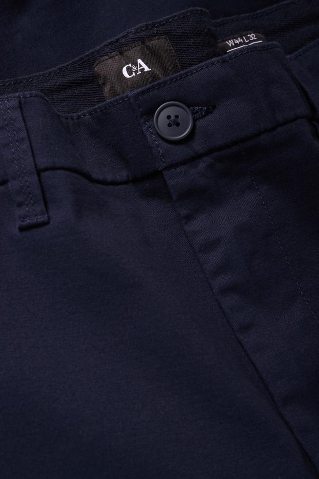 Pánské - Kalhoty chino - regular fit - tmavomodrá