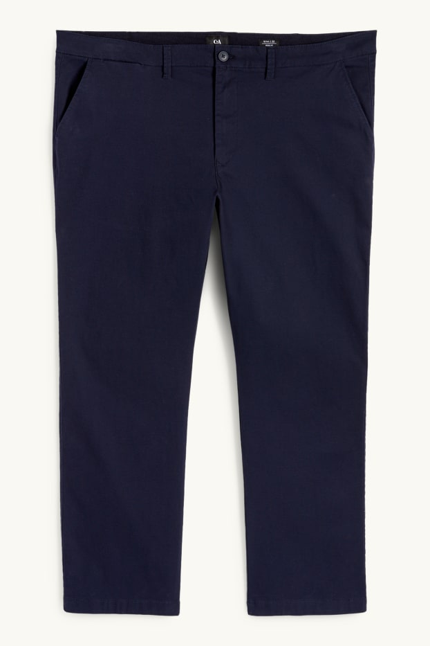Pánské - Kalhoty chino - regular fit - tmavomodrá