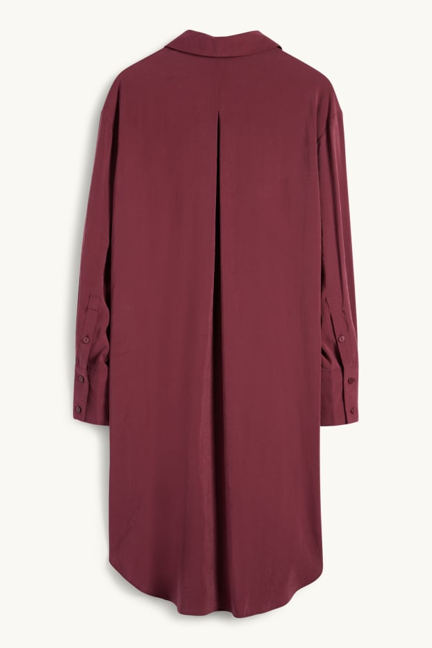 Femmes - Robe-chemisier - bordeaux