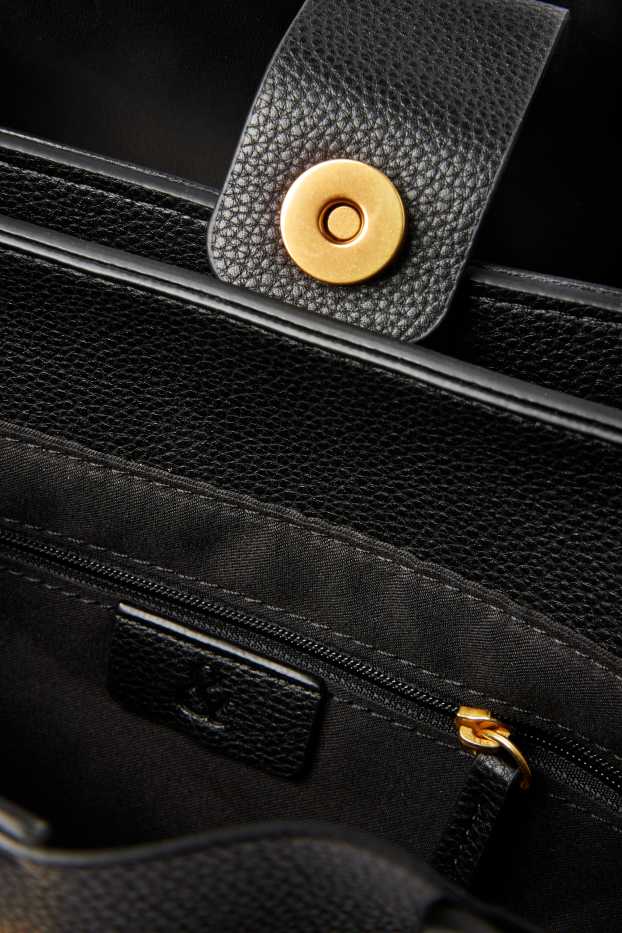 Dona - Bossa shopper gran amb la nansa extraïble - pell sintètica - negre