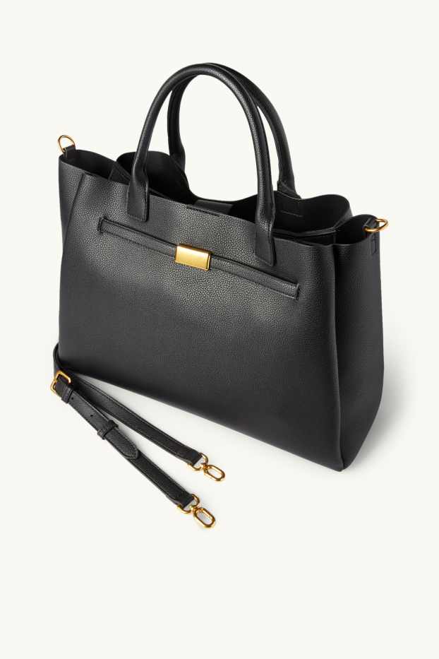 Dona - Bossa shopper gran amb la nansa extraïble - pell sintètica - negre