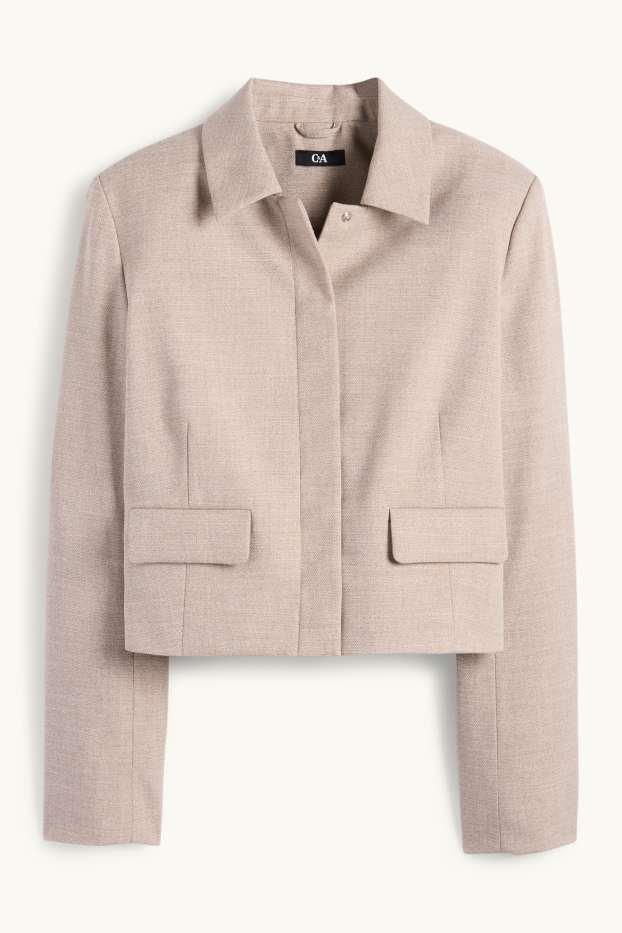 Femei - Blazer office - regular fit - structurat - bej