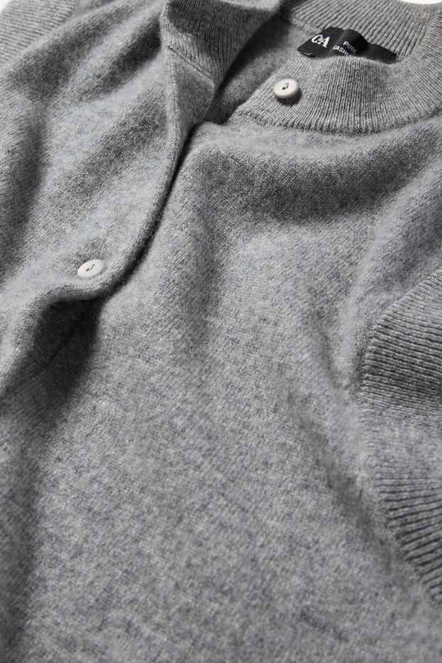 Damen - Kaschmir-Weste - grau