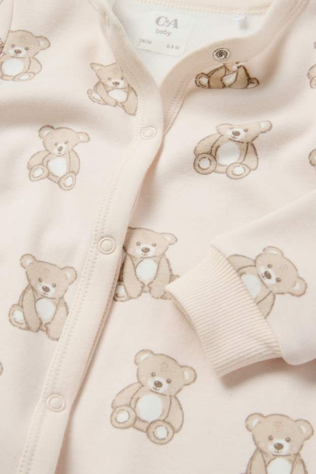 Baby Mädchen - Bärchen - Baby-Schlafanzug - beige