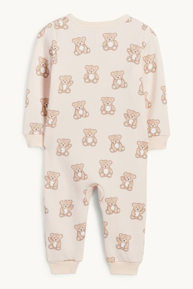 Baby Mädchen - Bärchen - Baby-Schlafanzug - beige