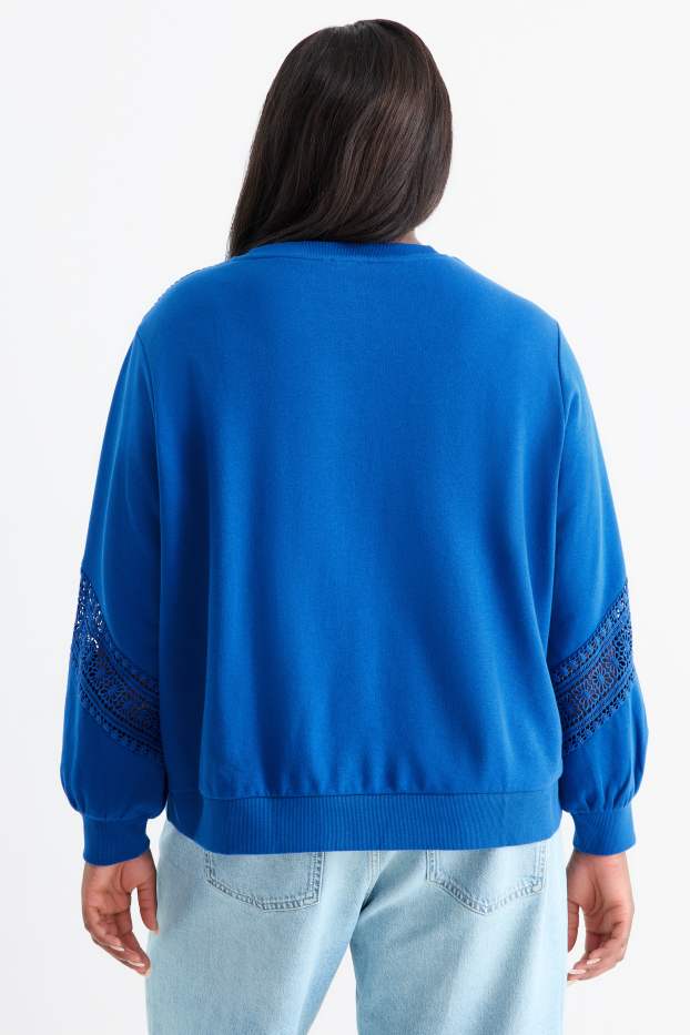 Femei - Bluză de molton - albastru