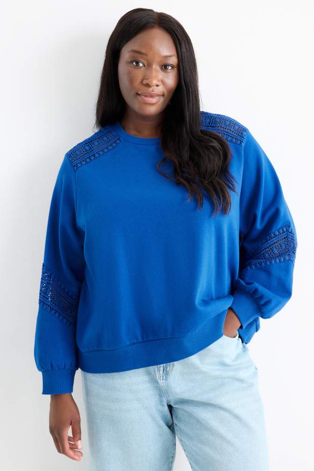 Femei - Bluză de molton - albastru