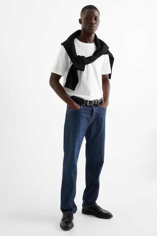 Hommes - Regular jean à boutons - jean bleu