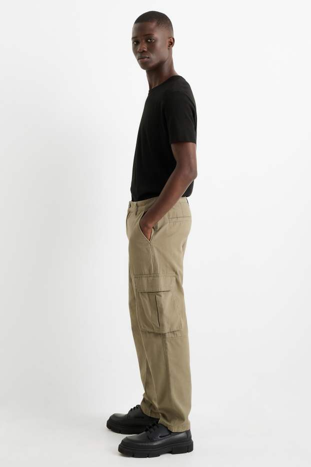 Pánské - Cargo kalhoty - khaki