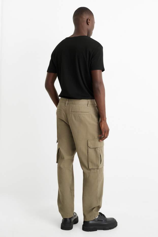Pánské - Cargo kalhoty - khaki