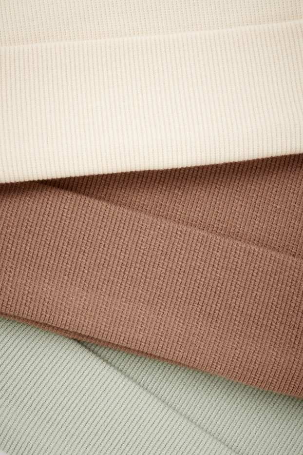 Baby Girls - Multipack of 3 - baby hat - ribbed - mint green