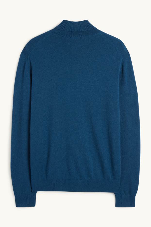 Herren - Kaschmir-Rollkragenpullover - petrol