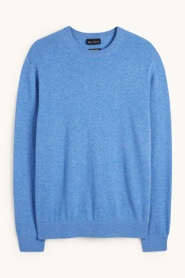 Men - Cashmere jumper - blue